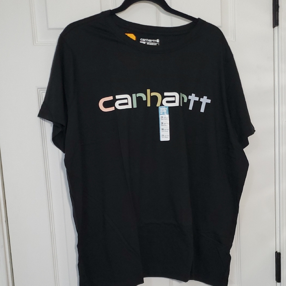 Carhartt Multicolor Logo Black T-Shirt